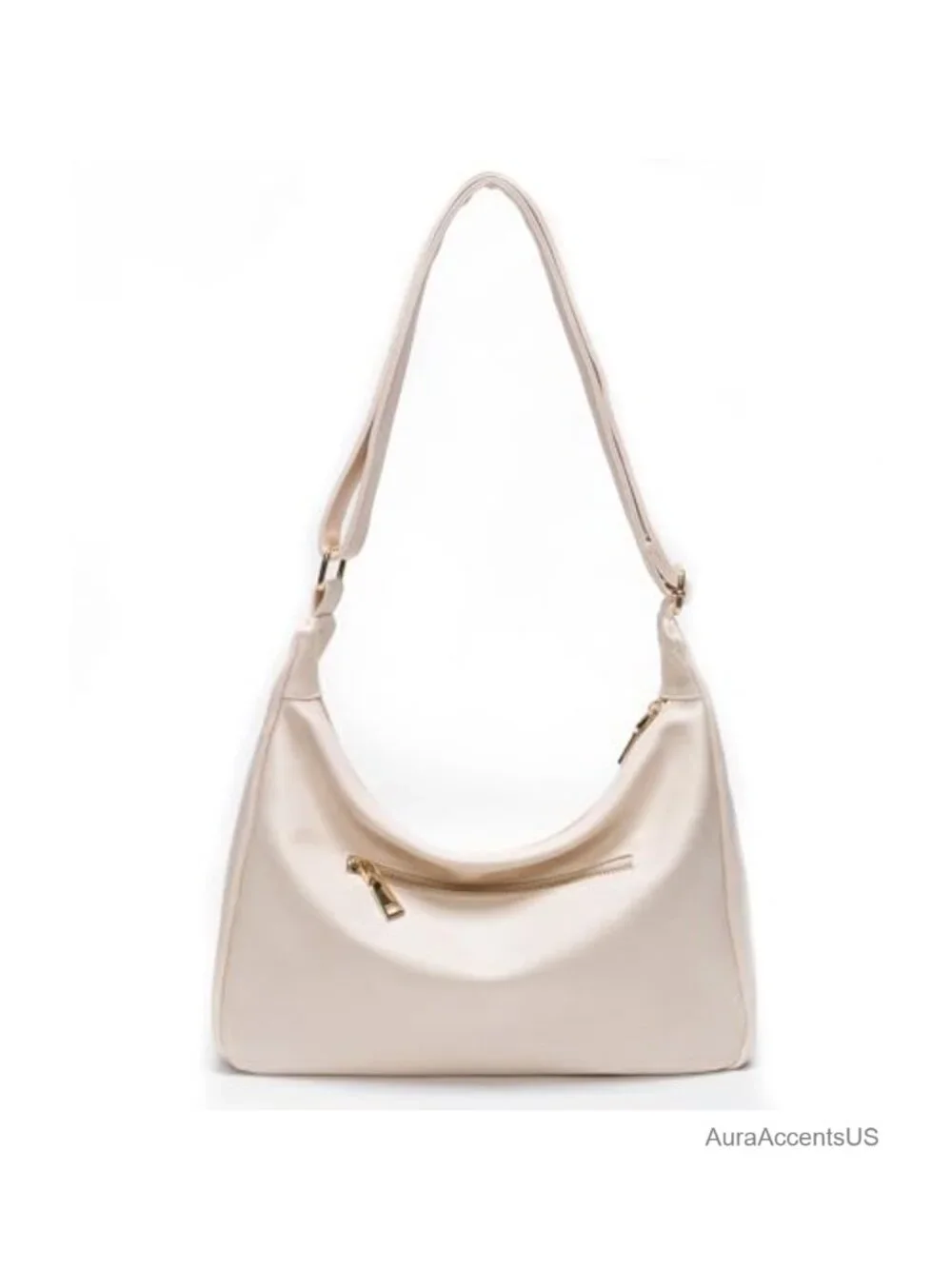 Women's Soft Vegan Leather Slouchy Hobo Bag Adjustable Crossbody Shoulder Purse